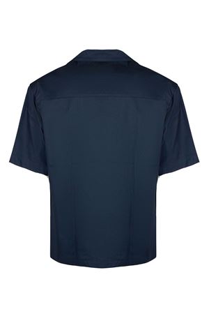 Camicia bowling misto cotone blu YES LONDON | XCM7228BLU